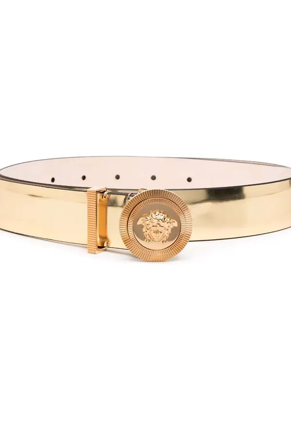 Versace bälte med Medusa-plakett - Guldfärgad