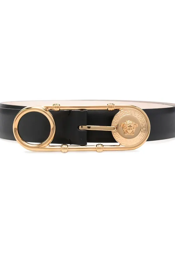 Versace bälte med säkerhetsnål - Svart
