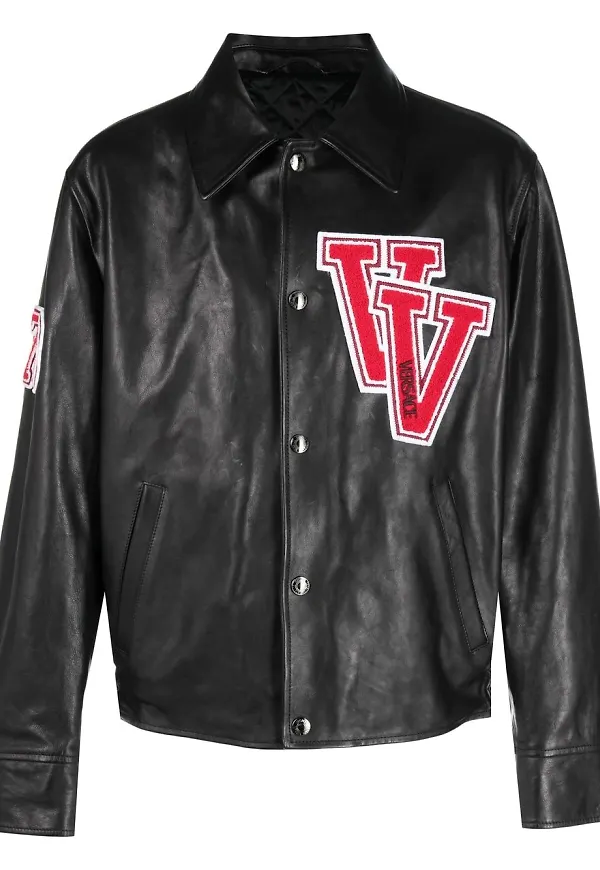 Versace collegejacka i bomber-modell - Svart