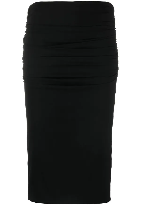Versace draperad midikjol - Svart
