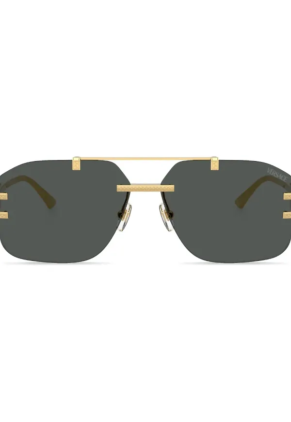 Versace Eyewear pilotsolglasögon - Guldfärgad