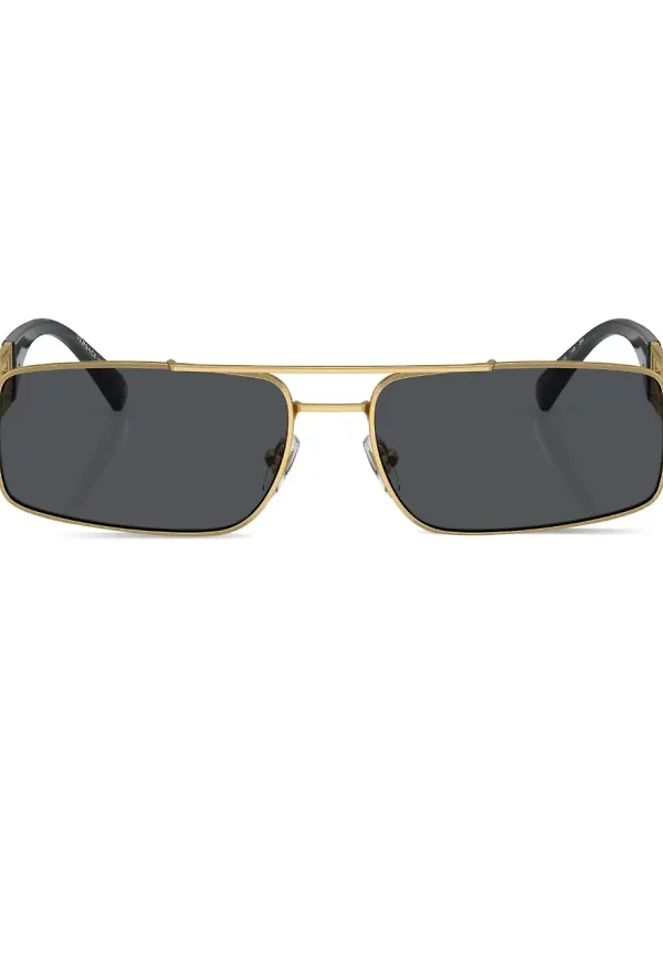 Versace Eyewear rektangulära solglasögon med Greca-detalj - Guldfärgad