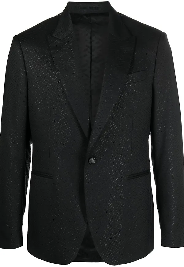 Versace geometrisk blazer i jacquard - Svart