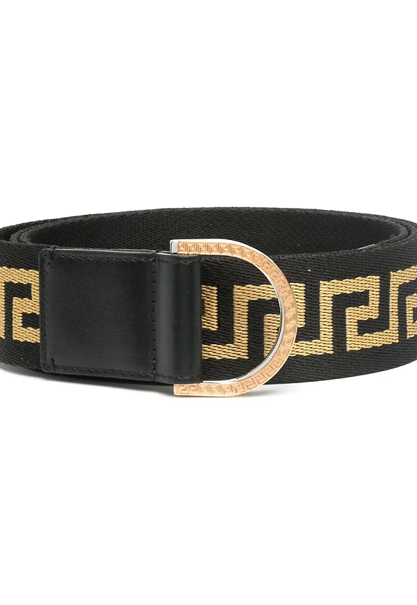 Versace Greca-mönstrat bälte - Svart