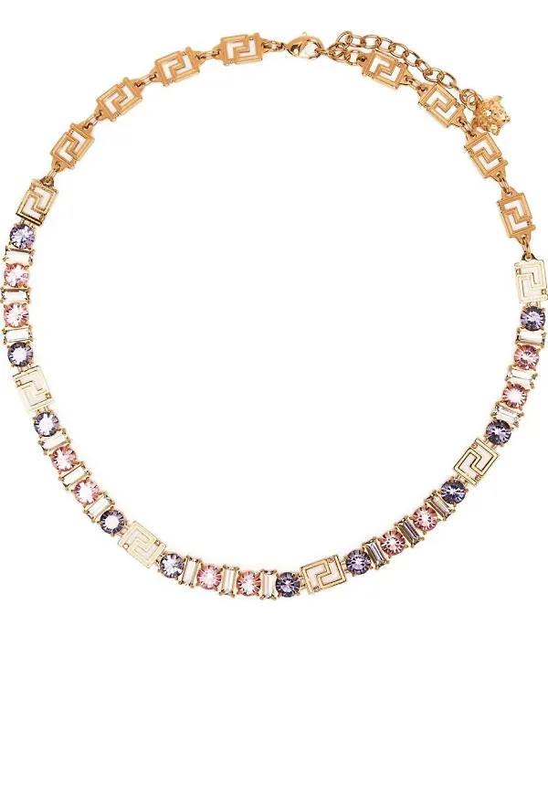 Versace Greca mönstrat halsband - Guldfärgad