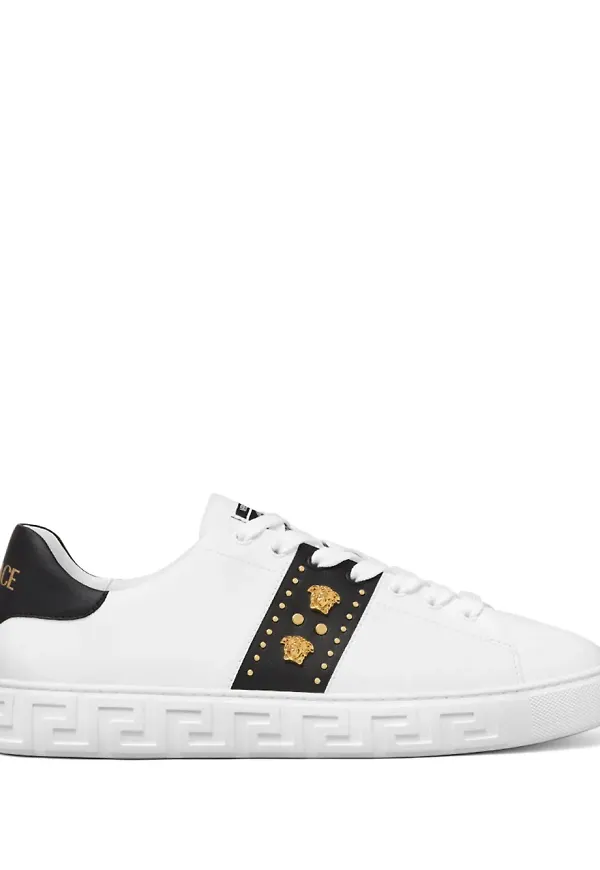 Versace Greca sneakers med nitar - Vit