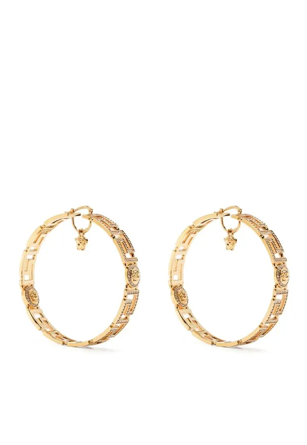 Versace Greca Tribute Medusa stora hoop - Guldfärgad