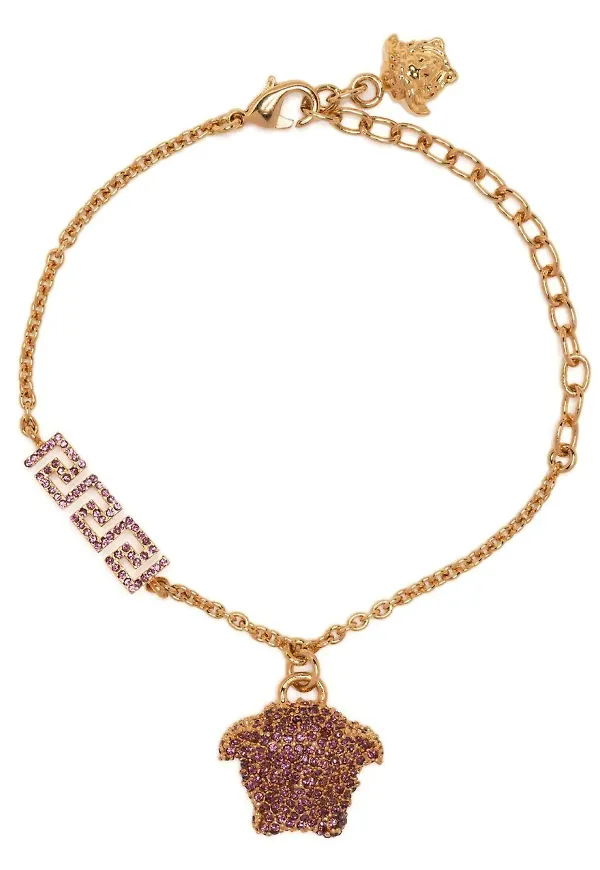 Versace guldfärgat armband med Medusa-hänge - Guldfärgad