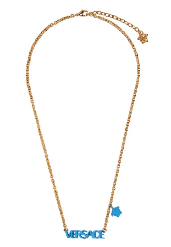 Versace guldpläterat halsband med Medusa-berlock - Guldfärgad