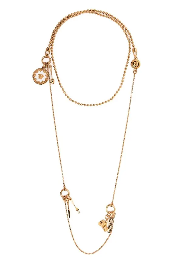 Versace halsband med gulddetalj - Guldfärgad