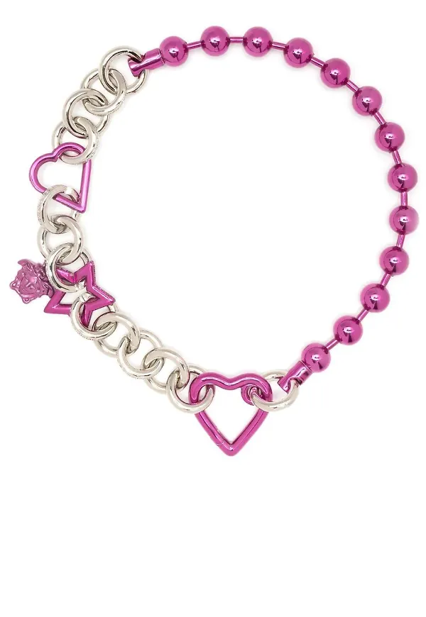 Versace halsband med Medusa-hänge - Silverfärgad