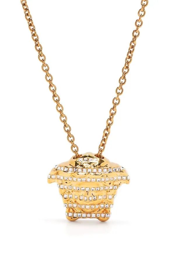 Versace halsband med strass - Guldfärgad