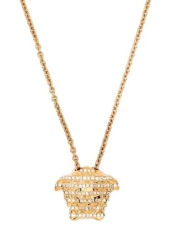 Versace halsband med strass - Guldfärgad