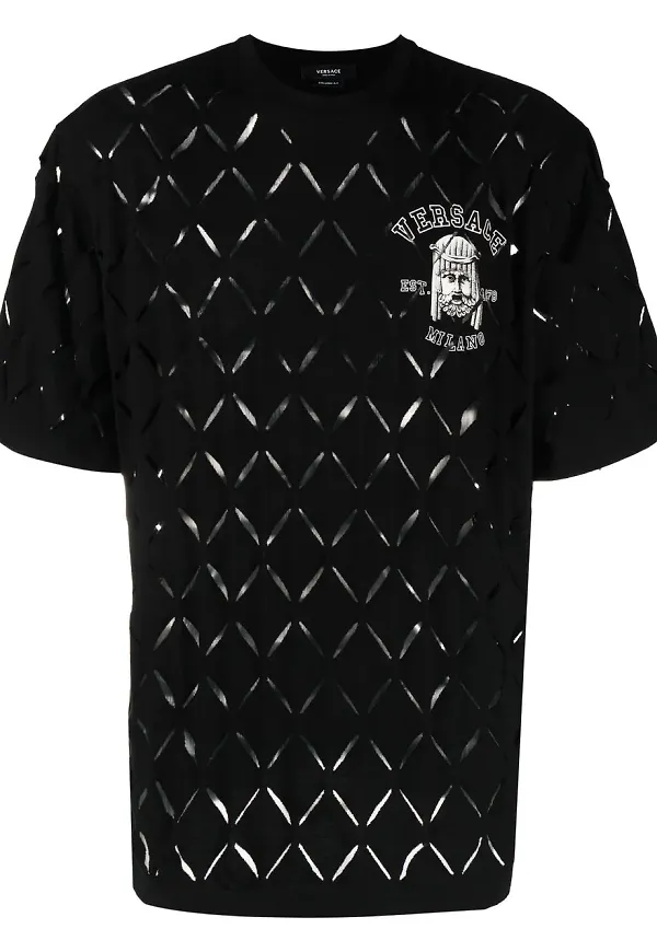 Versace halvskir kortärmad t-shirt - Svart