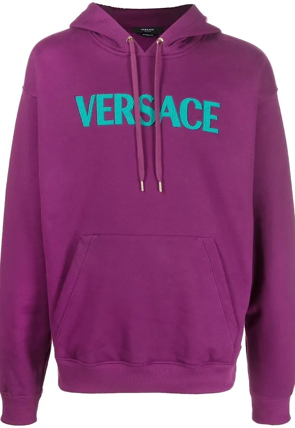 Versace hoodie med dragsko - Lila