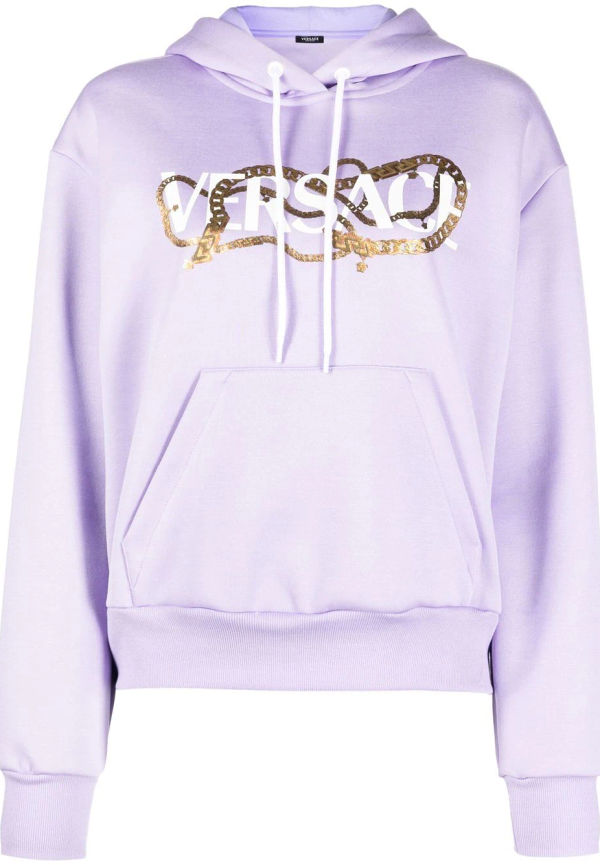 Versace hoodie med logotyp - Lila