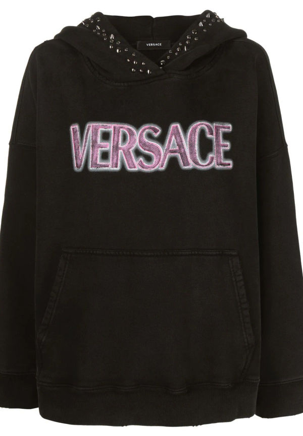 Versace hoodie med nitar - Svart