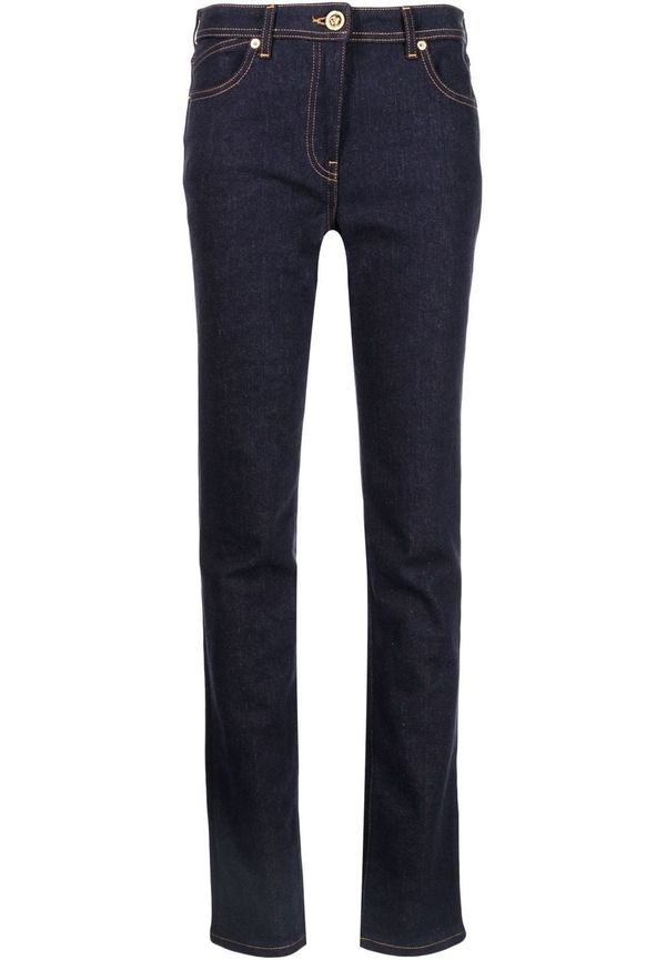 Versace I Ventagli bootcut-jeans med smal passform - Blå