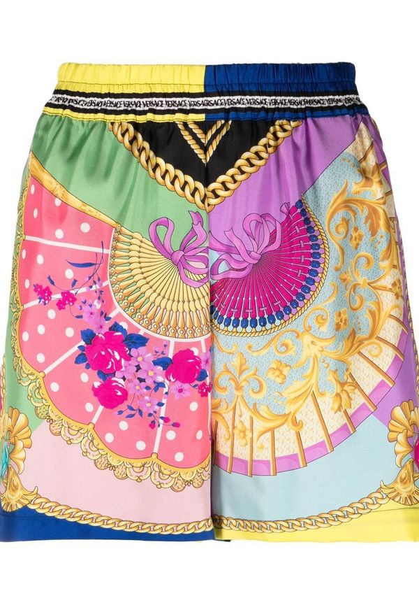 Versace I Ventagli mönstrade shorts - Rosa
