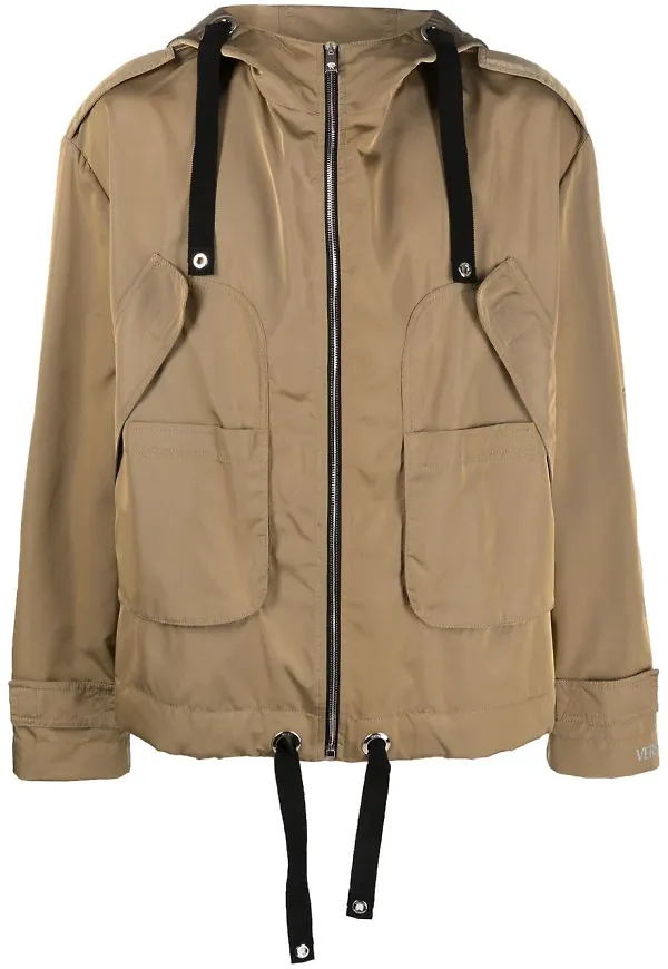 Versace jacka med huva - Brun