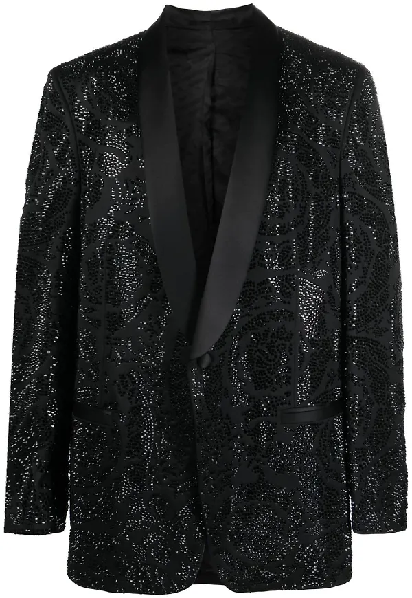 Versace jacka med strass - Svart