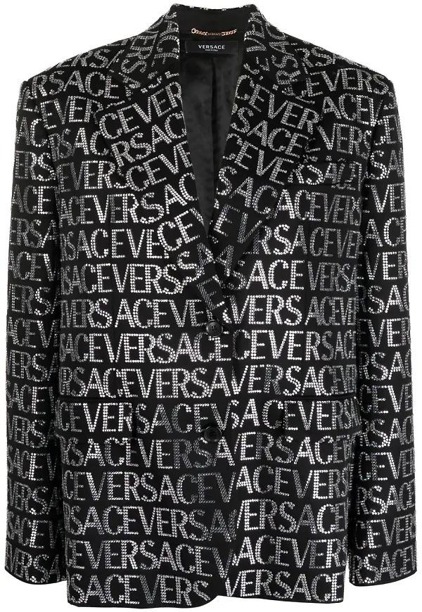 Versace jacka med strass - Svart