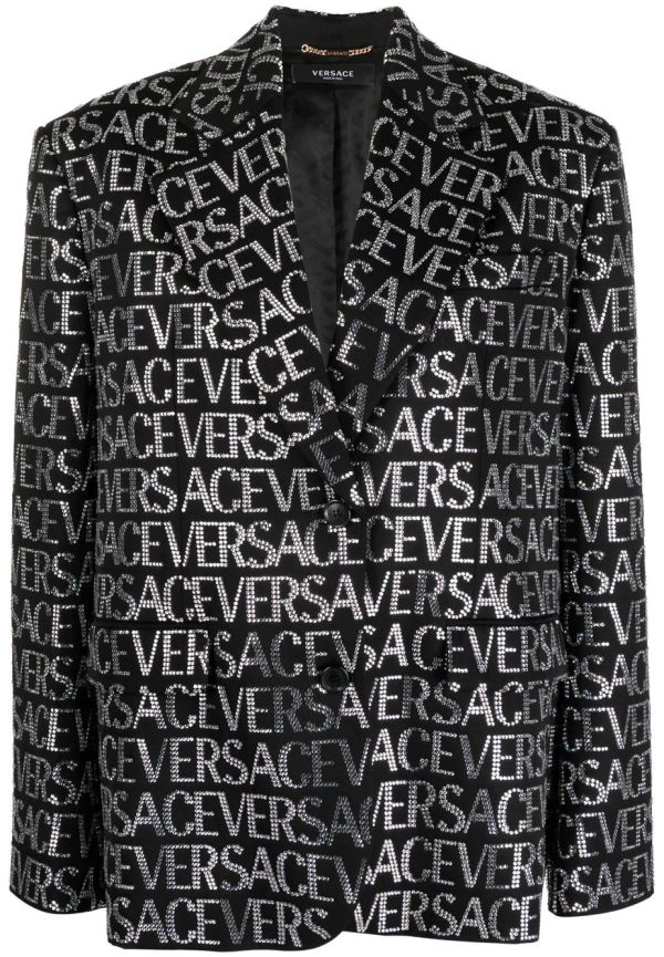 Versace jacka med strass - Svart