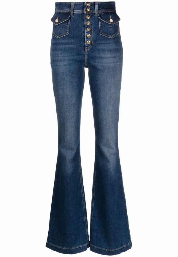 Versace Jeans Couture - Flare Jeans - Blå - Dam - Storlek: W30,W27,W26,W28,W25,W29
