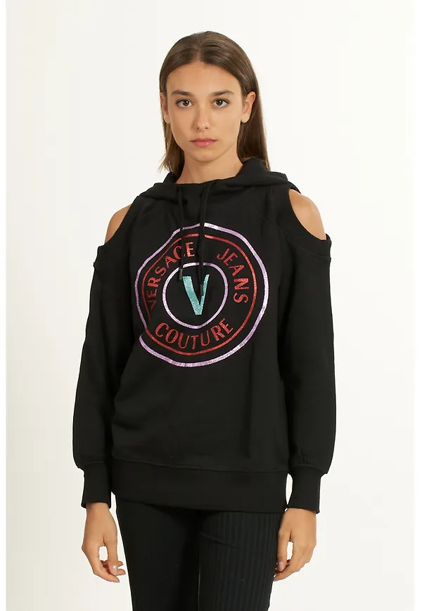Versace Jeans Couture - Hoodies - Svart - Dam - Storlek: L,M,S,Xs,2Xs
