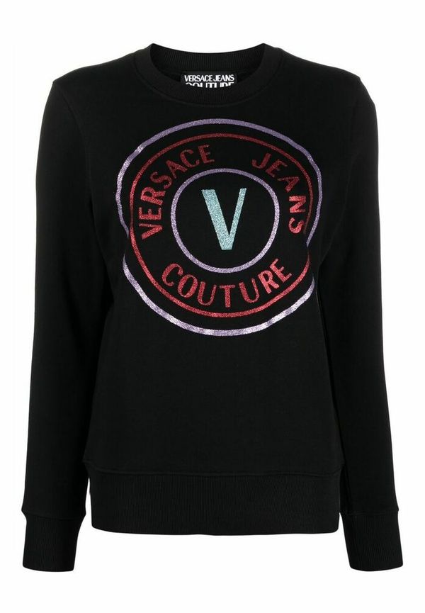Versace Jeans Couture - Stickade tröjor & koftor - Svart - Dam - Storlek: L,M,S,Xs,2Xs