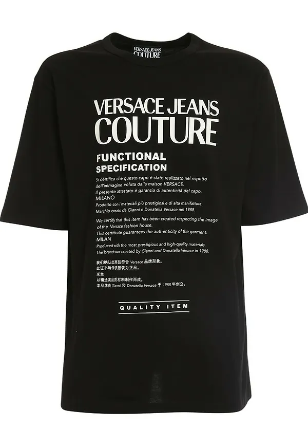 Versace Jeans Couture - T-shirts - Svart - Dam - Storlek: Xl,2Xl,L,M