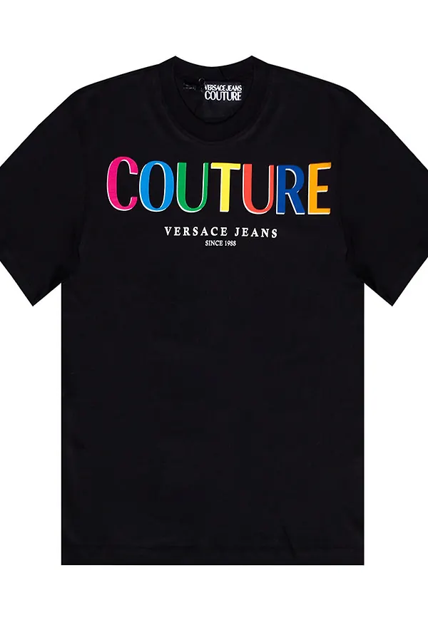 Versace Jeans Couture - T-shirts - Svart - Dam - Storlek: Xl,L,S,Xs
