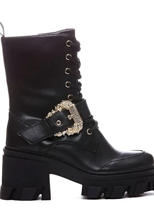 Versace Jeans Couture, Skor, Dam, 40 EU, Sophie Svarta Damstövlar