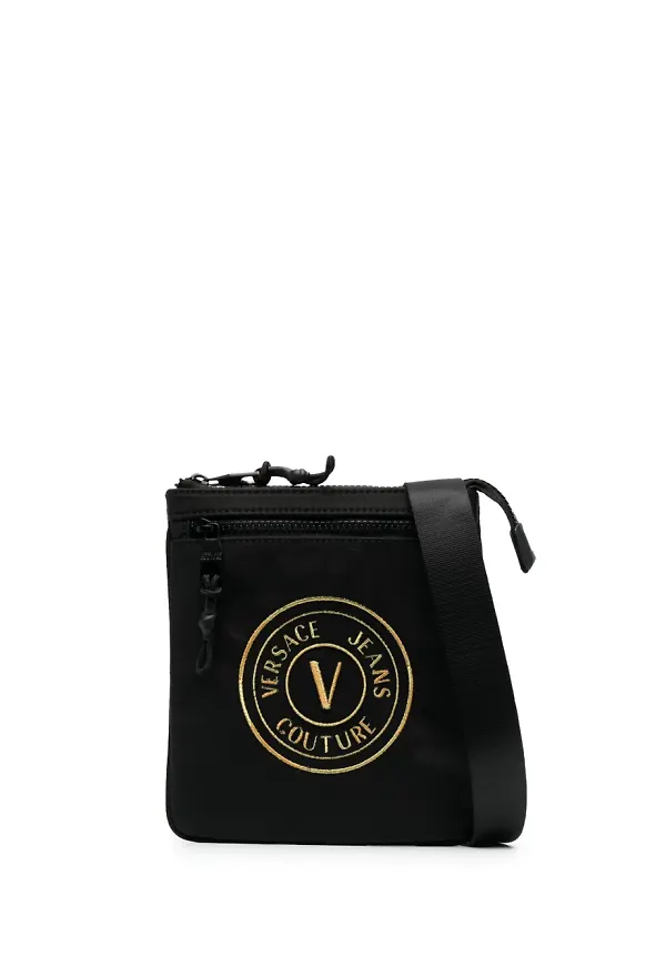 Versace Jeans Couture axelremsväska med logotyp - Svart