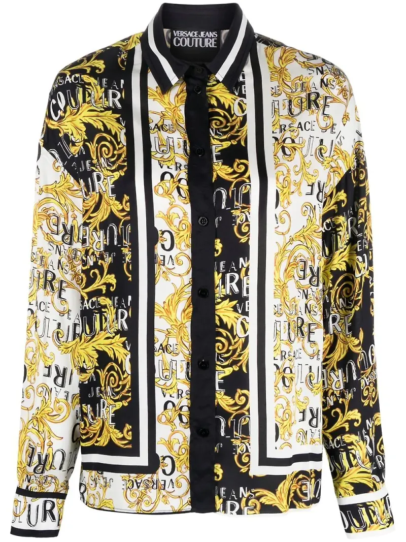 Versace Jeans Couture barockmönstrad blus - Svart
