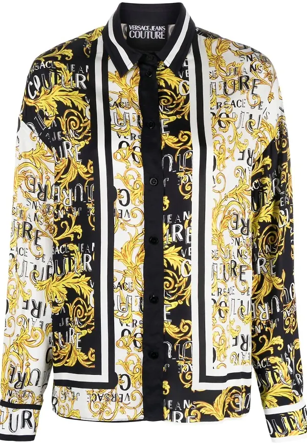 Versace Jeans Couture barockmönstrad blus - Svart