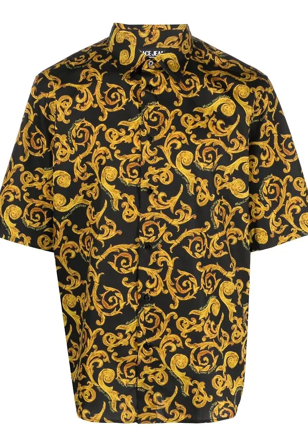 Versace Jeans Couture barockmönstrad t-shirt - Svart