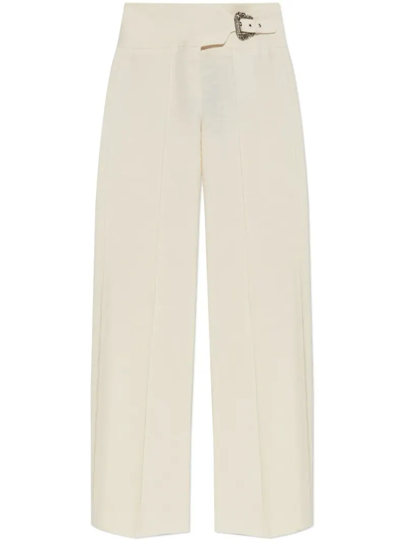 Versace Jeans Couture Baroque byxor med spänne - Vit