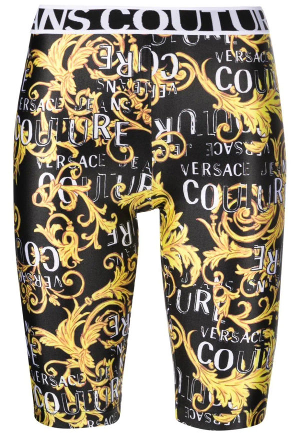 Versace Jeans Couture Baroque cykelbyxor - Svart