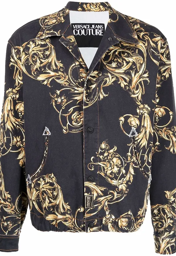 Versace Jeans Couture Baroque jeansjacka - Svart