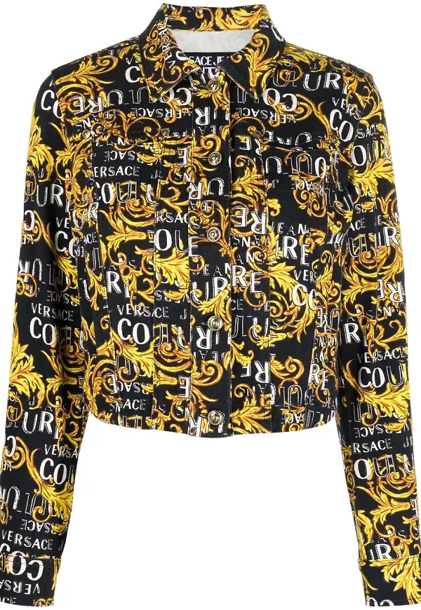 Versace Jeans Couture Baroque jeansjacka - Svart
