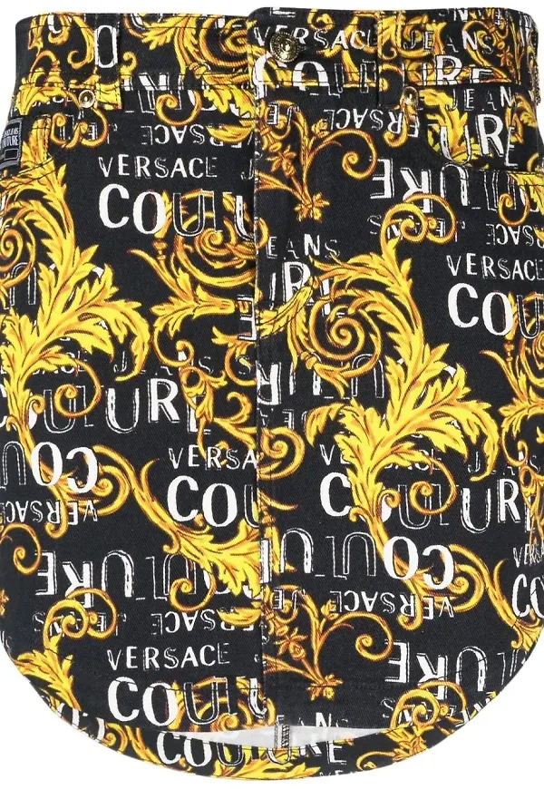 Versace Jeans Couture Baroque jeanskjol - Svart
