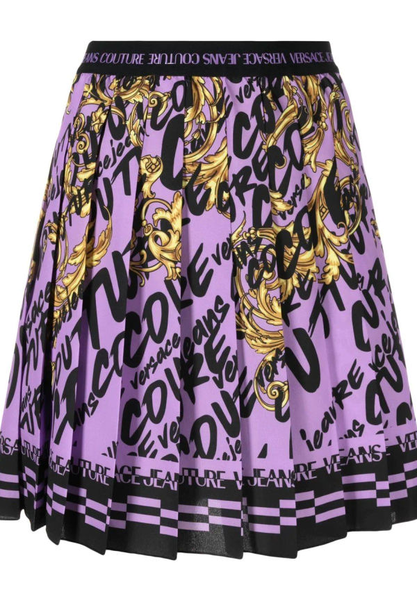 Versace Jeans Couture Baroque minikjol - Lila