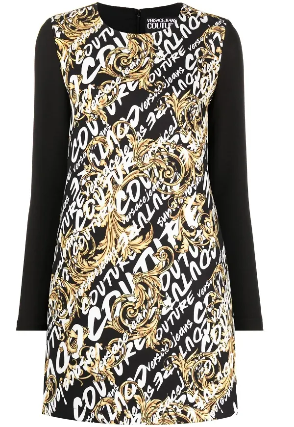 Versace Jeans Couture Baroque miniklänning - Svart