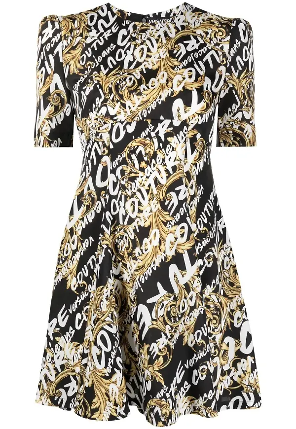 Versace Jeans Couture Baroque miniklänning - Svart