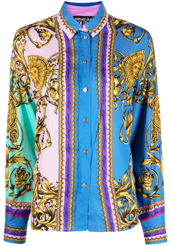 Versace Jeans Couture Baroque skjorta - Blå