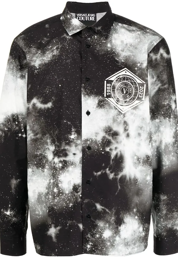 Versace Jeans Couture batikfärgad skjorta - Svart