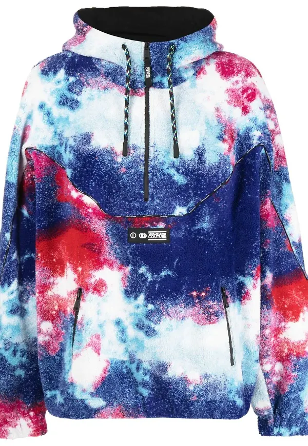 Versace Jeans Couture batikfärgad hoodie - Flerfärgad