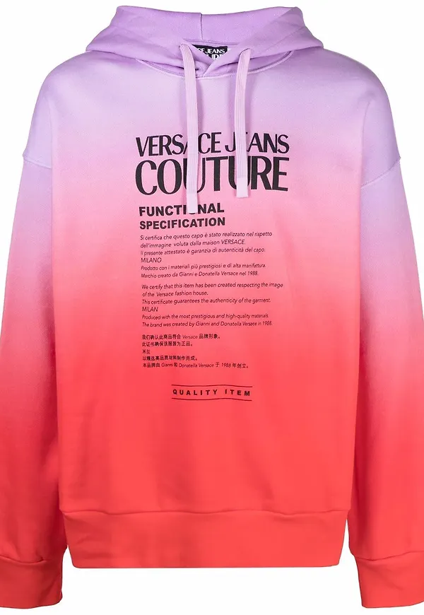 Versace Jeans Couture batikmönstrad hoodie - Röd