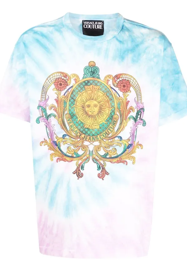 Versace Jeans Couture batikmönstrad t-shirt - Blå